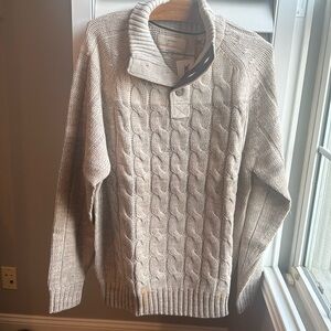Weatherproof tan cabled sweater XL
